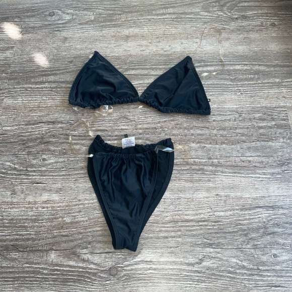 Fashion Nova Swim Black Pvc Bikini Poshmark